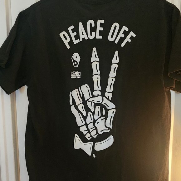 Lurking Class by Sketchy Tank Peace Off Glow In the Dark Black T-Shirt - Picture 3 of 3